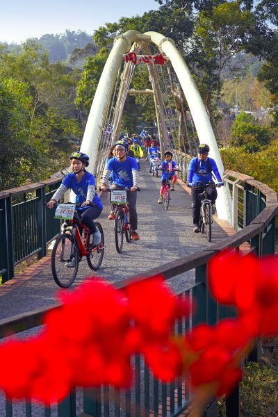  2020 Come！BikeDay日月潭花火音樂嘉年華攝影比賽得獎作品(照片大檔) 17-佳作04-余國輝-拱橋之美-向山