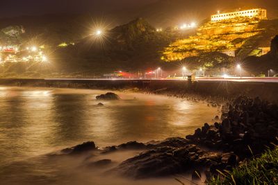 青春山海線 青春山海線-瑞芳區遠觀夜晚的十三層遺址